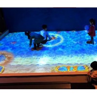 山東青島教育會議一體機全息3D投影廣告機全息地面墻面投影互動